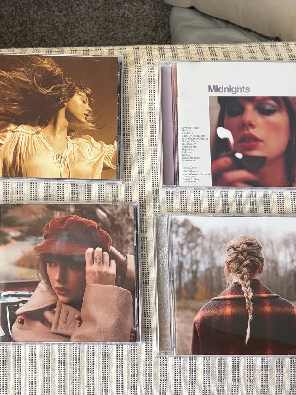 Taylor Swift CDs Red, Evermore, Midnights, Fearless Taylors Versions